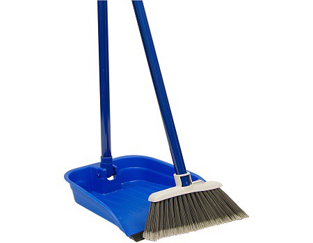 Broom and hand shovel