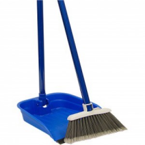 Broom and hand shovel